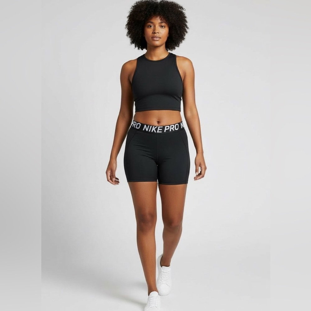 Lot of 2 Nike Pro Dri-Fit WMNS XXL Black Shorts‎ Workout Sporty Gym Running NWT